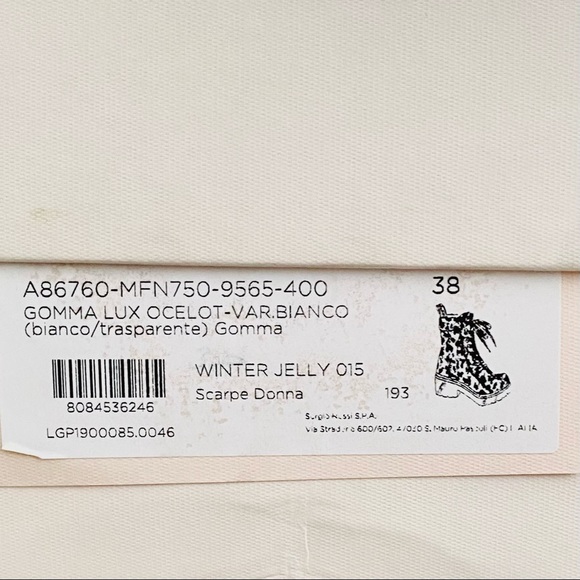 NWT: SERGIO ROSSI | Leopard-print and Clear PVC combat boots - Picture 12 of 12